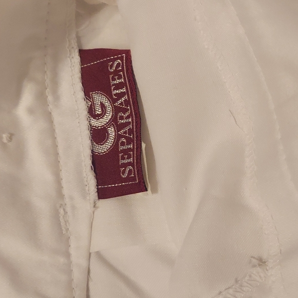 Women's vintage high-waisted white shorts - Picture 4 of 6